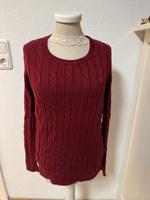 Dunkelroter Tommy Hilfiger Pullover Pulli Zopfmuster XS S 34 36 Bayern - Jengen Vorschau