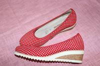 Pumps von Remonte Gr 6 39 rot Polkadots Keilabsatz. Hessen - Lahnau Vorschau