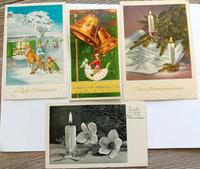 ⚠️ 4 alte Postkarten,AK,Weihnachten DDR u. älter,gelaufen,Sammle Sachsen - Cunewalde Vorschau