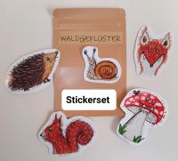 Stickerset Sticker 5 Sticker Waldtiere Igel Fuchs Eichhörnchen... Nordrhein-Westfalen - Krefeld Vorschau