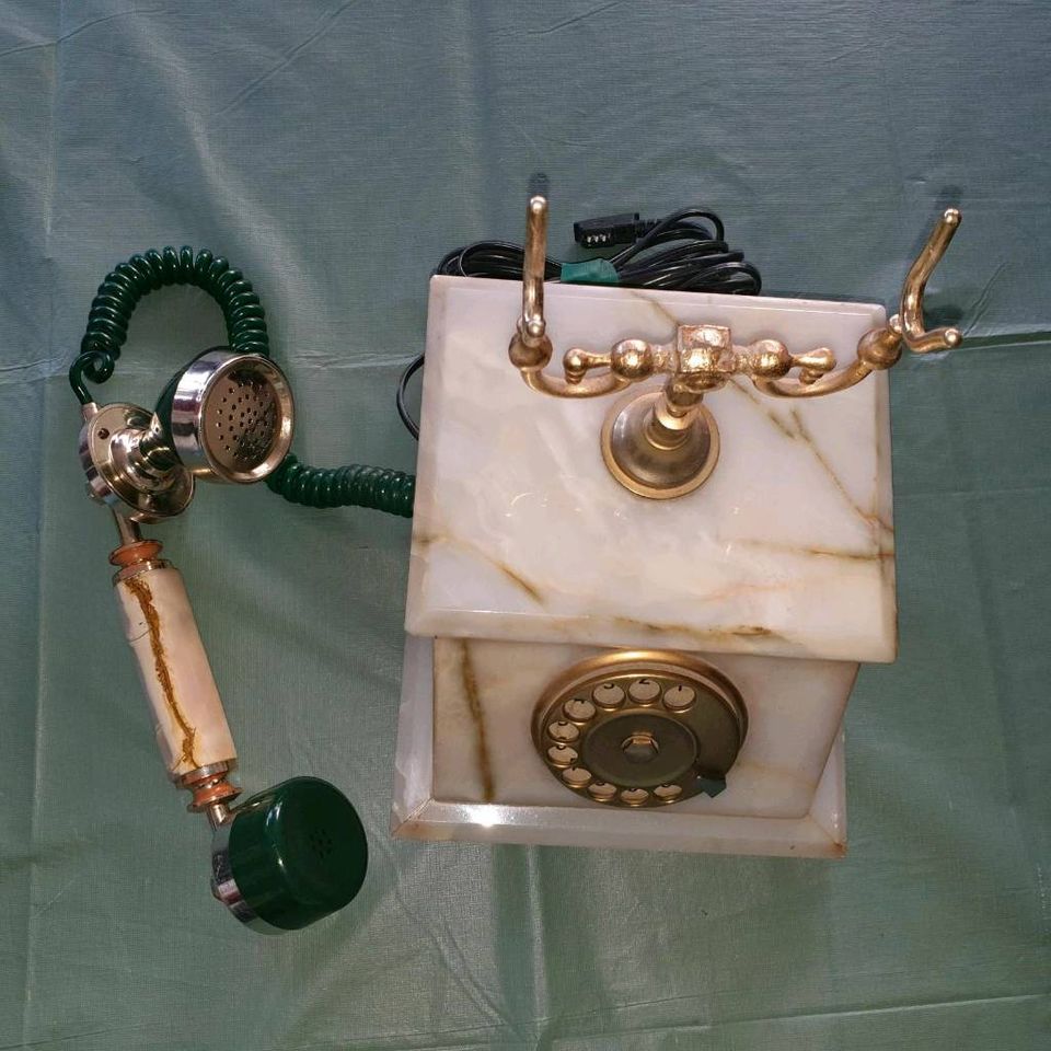 Vintage/ Retro /Mamor/Onyx Telefon mit Wählscheibe in Ennepetal