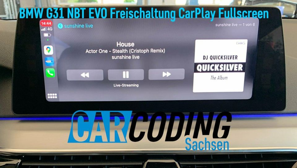 BMW Nachrüstung Retrofit OEM Apple CarPlay in FullScreen Vollbild in Puschwitz