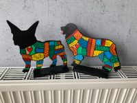 Deko Holz Skulpturen Labrador Bulldogge bunte Figuren Nordrhein-Westfalen - Viersen Vorschau