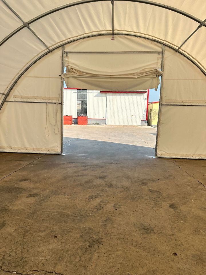 Lagerhalle - WEISS - PVC Rundbogenhalle | 9,15 x 10 x 4,5 m - Überdachung Stellplatz Carport Garage - Wohnwagen Wohnmobil Camper Kastenwagen Freizeitzelt Werkstatt Depot Schutz Wetterfest Stabil in Hamburg