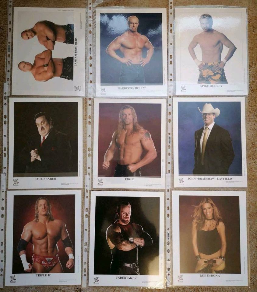 WWF WWE Wrestling Promo Foto Autogramm Karten in Halberstadt