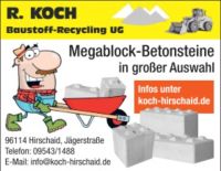 Megablock Betonstein, Betonblock Bayern - Hirschaid Vorschau