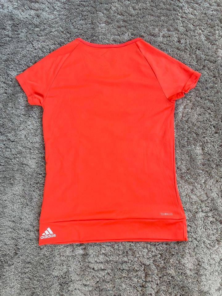 Korallenrotes Sport-T-Shirt von Adidas Größe 164 in Esslingen