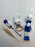 Amigurumi 3er Set◆Hase◆Personalisierte Schnullerkette◆Rassel Nordrhein-Westfalen - Niederzier Vorschau