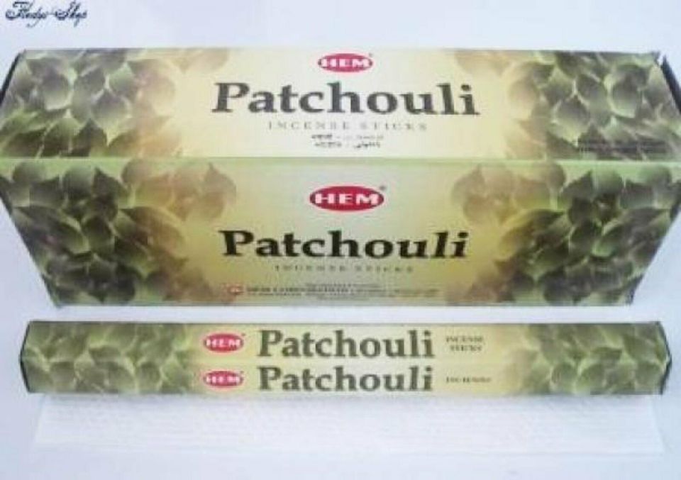 HEM Räucherstäbchen Handgerollt PATCHOULI aus Indian in Striegistal