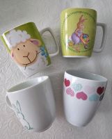 3x Tassen im Oster-Design & 1x Tasse mit Herzen Bayern - Geiselbach Vorschau