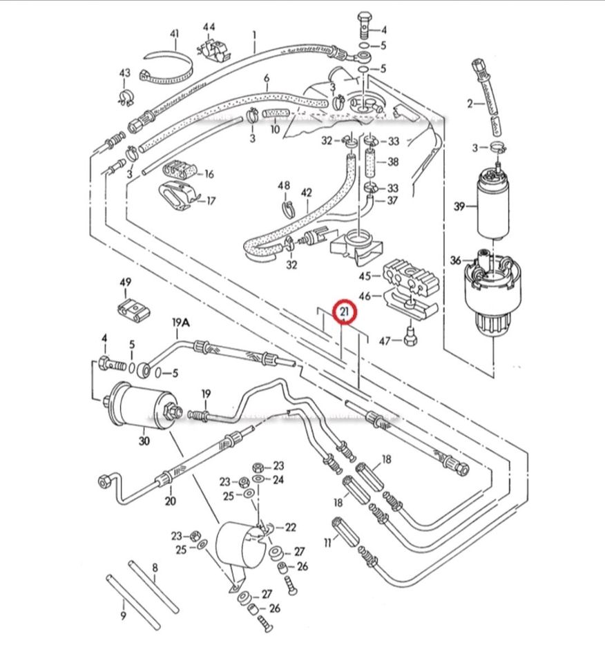 Audi 100 A6 S4 S6 C4 Kraftstoffleitungen in Allensbach
