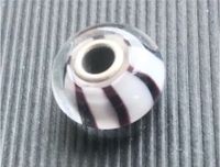 Trollbeads Glasbead gestreift Bayern - Gablingen Vorschau