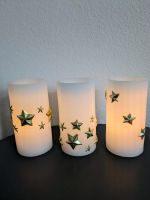 3 weiße Kerzen von ELAMBIA / QVC mit goldenen 3D Sternen Hessen - Idstein Vorschau