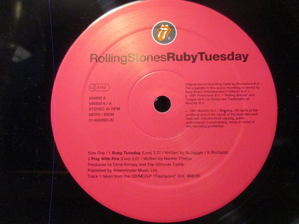 (219) EP Rolling Stones "Ruby Tuesday" (1991) 656892 6 in Bad Bramstedt