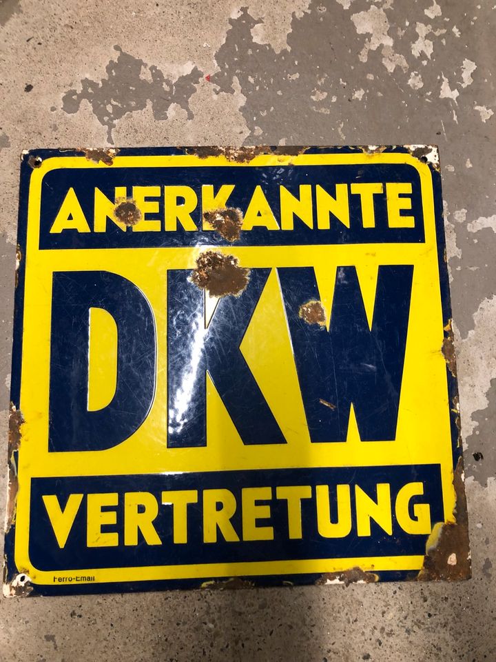 Email Schild Anerkannte DKW Vertretung altes Schild vintage in Ortenberg