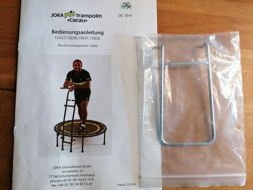 joka FIT Trampolin "Cacau", 110 cm, bis 120 kg, Stange, Zubehör in Moers