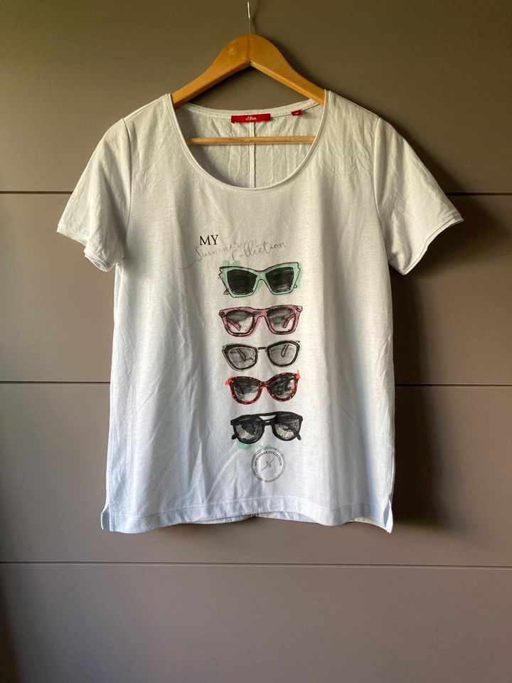 T- Shirt s.Oliver Sonnenbrille Leinen in Mauern