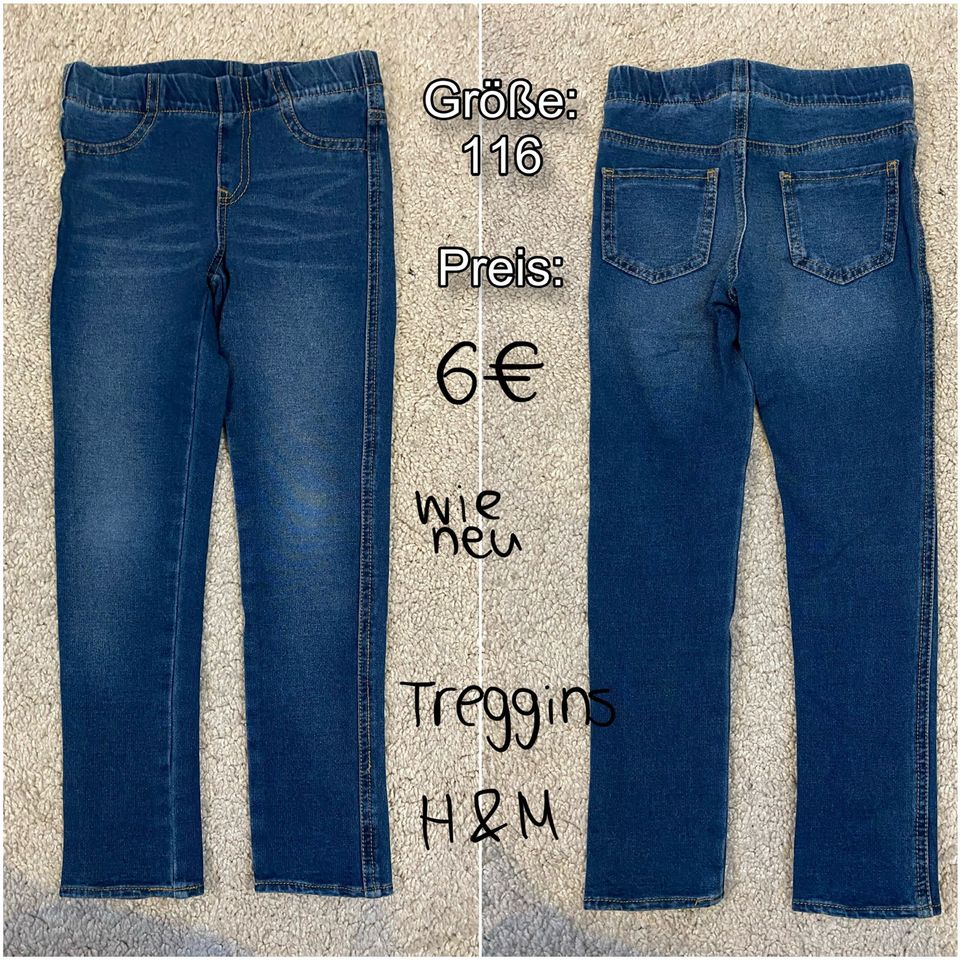 Jeanshosen Gr. 116 Kinderkleidung/H&M/ Topolino/ Jeans/Treggins in Schladen