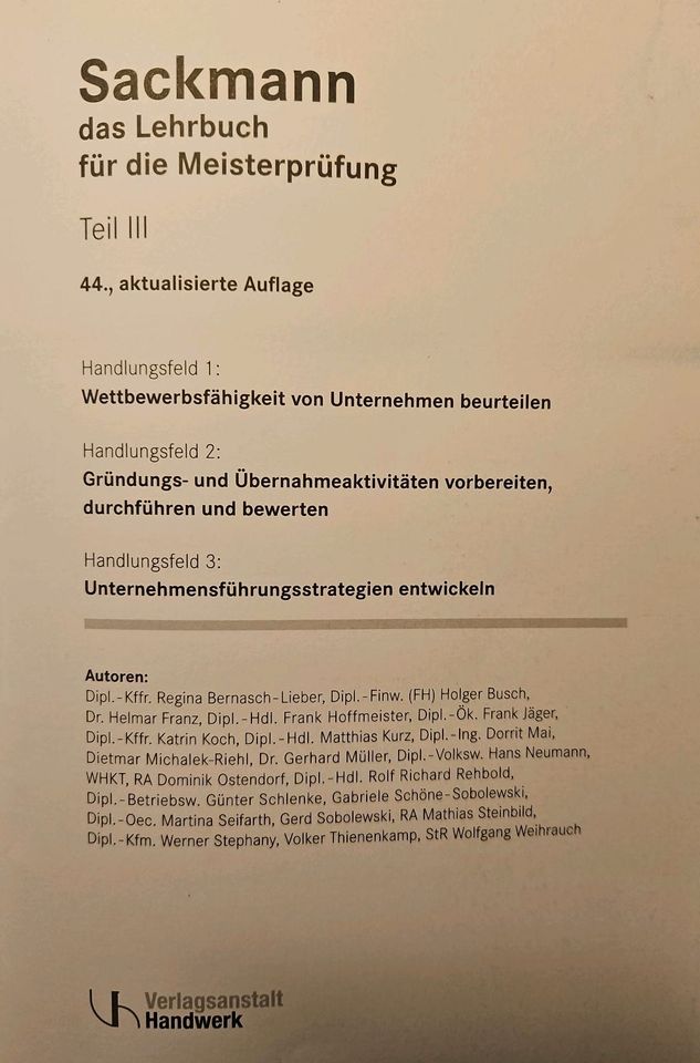 Sackmann Teil 3, 44. Auflage NEU in Kiel