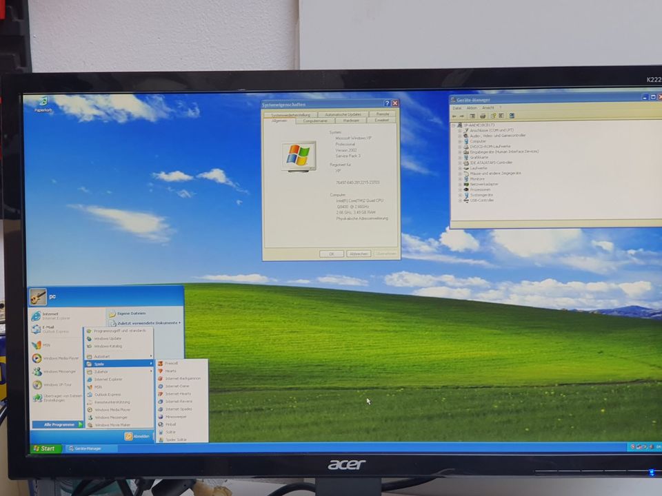 HP Windows XP Gamer PC DVD-WR COM Retro Quad NVIDIA 1GB 500GB 4GB in Fellbach