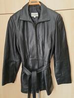 Damen Lederjacke Gr. 42, schwarz, mit Bindegürtel Bayern - Lalling Vorschau
