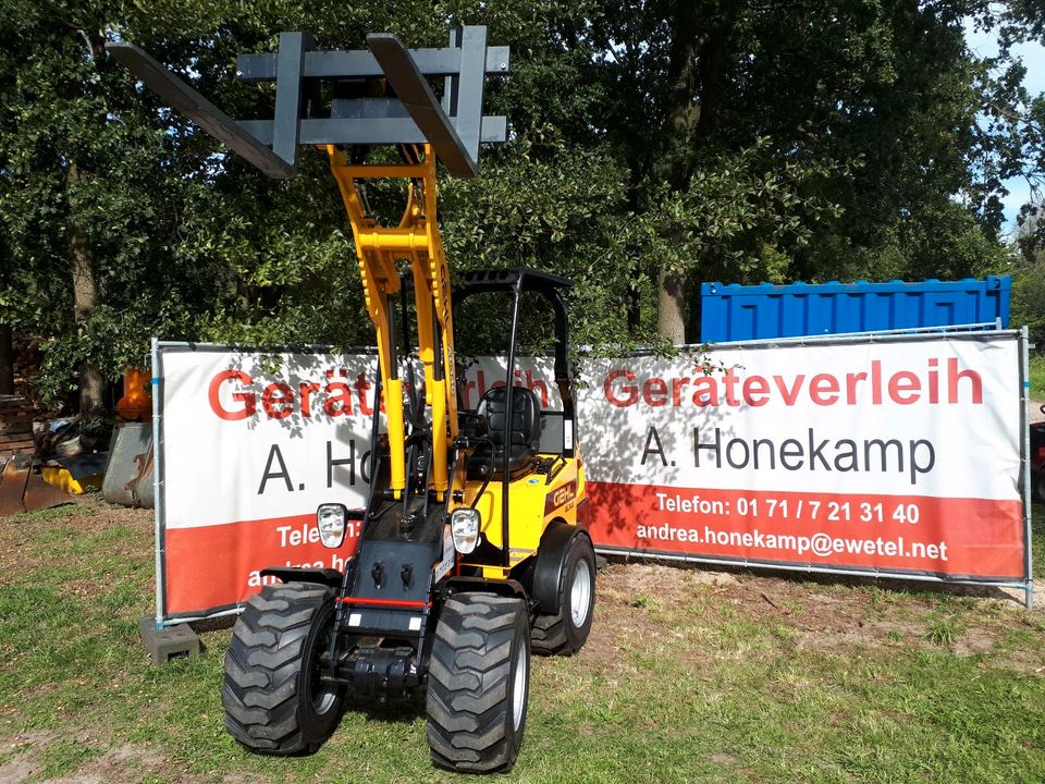 Minibagger radlader Baumaschinen verleih Honekamp emsbüren in Emsbüren