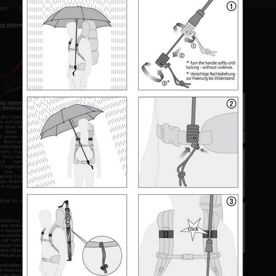 Euroschirm Göbel leichter stabiler Marken Regenschirm handsfree in Weingarten