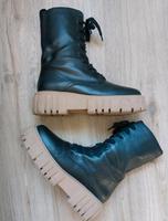 Neuw.  Marc O'Polo Stiefelette Boots schwarz Leder 40 Blockabsatz Hamburg-Mitte - Hamburg Hamm Vorschau