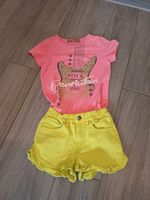 Set T-Shirt und Shorts neon pink+grün Gr.122/128 Niedersachsen - Celle Vorschau