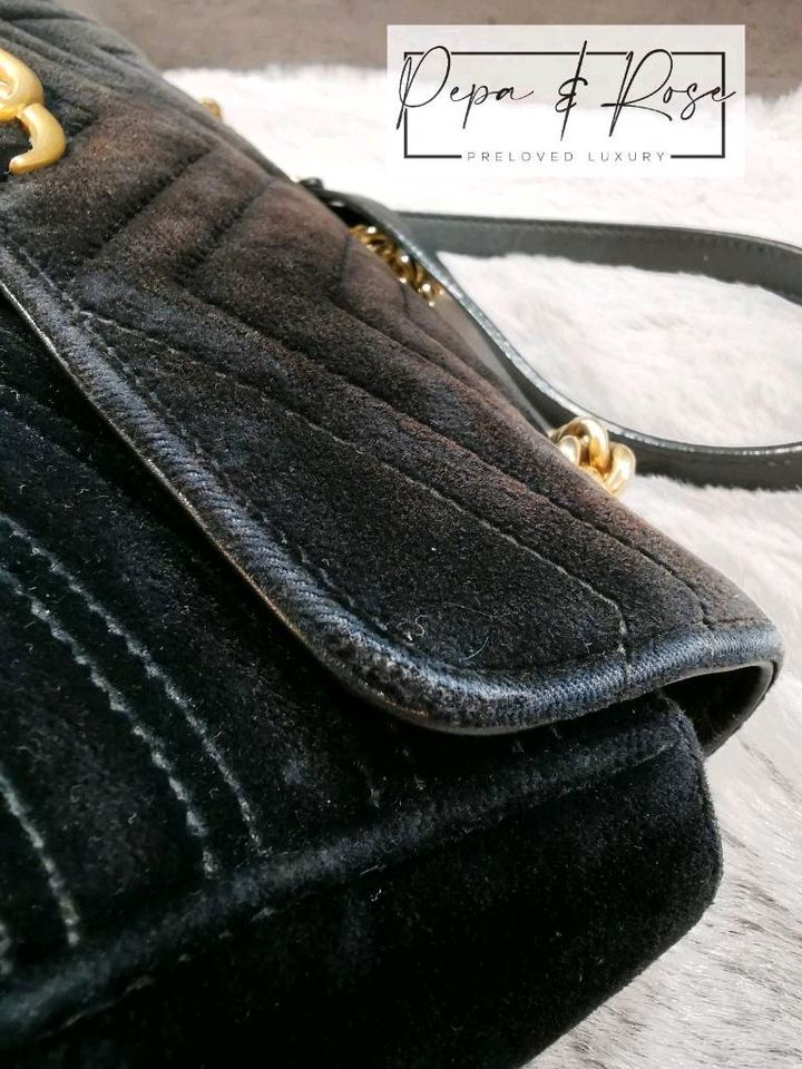 Gucci GG Marmont camera bag Samt Velvet Tasche schwarz in München