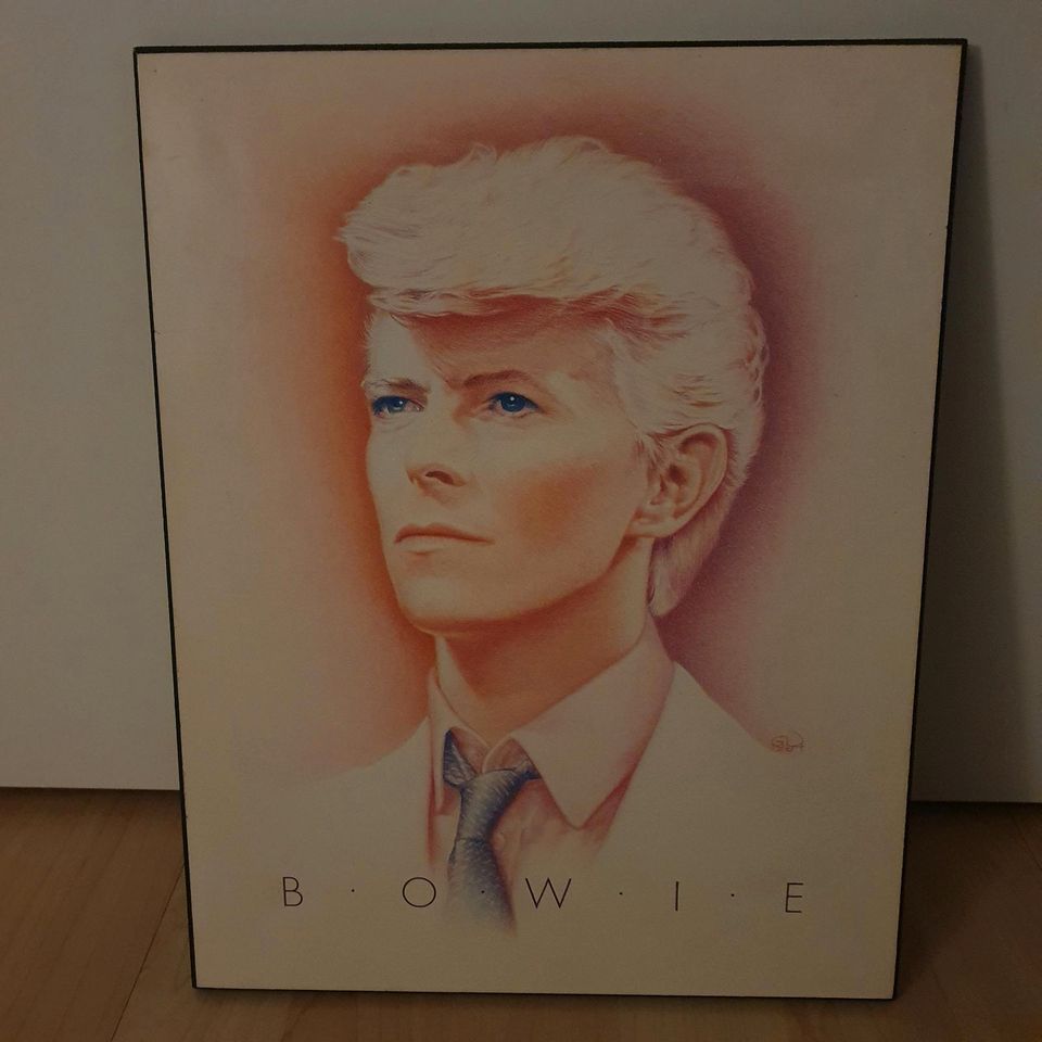 David Bowie Porträt auf Holz in Egelsbach