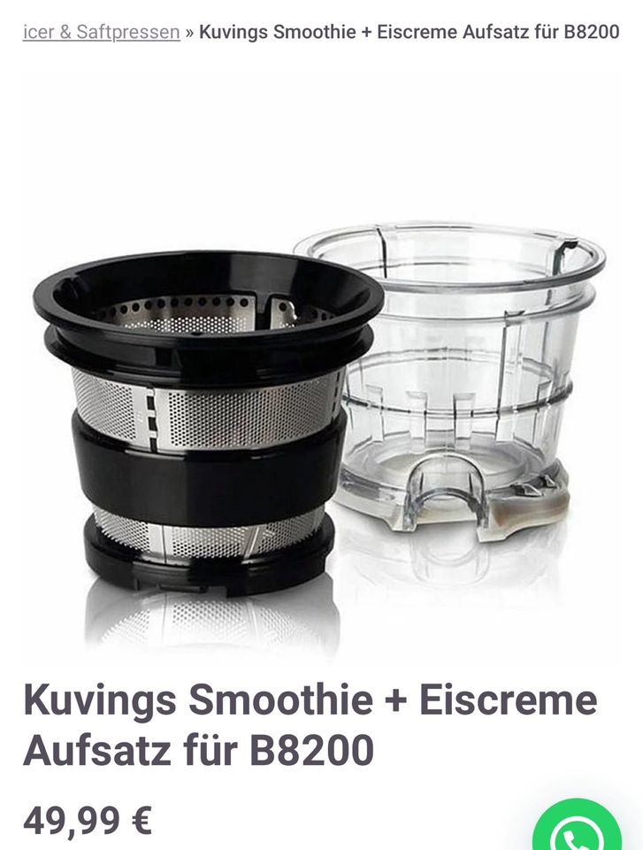 Neu - Kuvings B8200 Smoothie + Eiscreme Aufsatz in München