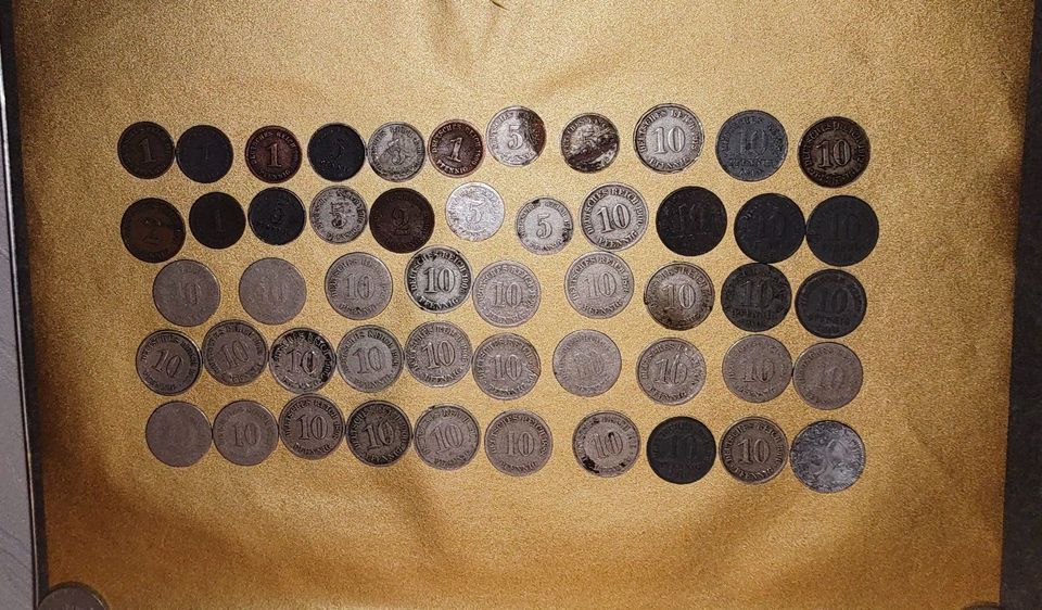 58, Silber d.5 Münzen Deutschland Kaiserreich 150 Jahre Alt Antik in Gera