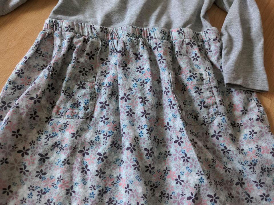 Steiff Kleid, grau mit Blumen (langarm), Gr. 86 in Heilbronn