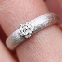 Ring recyceltes 925 Silber Rose NEU Handarbeit Ehering Verlobung Baden-Württemberg - Vörstetten Vorschau