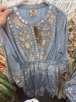 Damen Mini Kleid Tunika mit Stickerei s m l Hessen - Groß-Gerau Vorschau