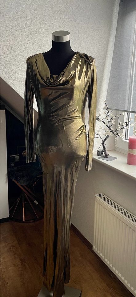 Zara Drapiertes Kleid in Gold, Limited Edition, S in Lüdenscheid