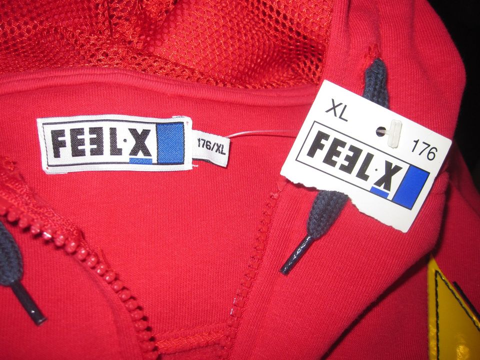 NEU - Sweatjacke von FEEL-X, rot, Gr. 176 mit Kapuze in Wiesbaden