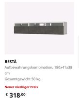 Ikea Besta TV Bank weiß/ grau Kallviken Schubladen/ Glasplatte Nordrhein-Westfalen - Bünde Vorschau