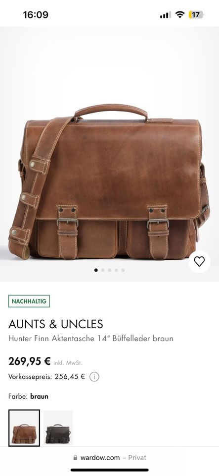 Aunts & Uncles große Tasche Aktentasche Reisetasche NP 269 Euro in Agethorst