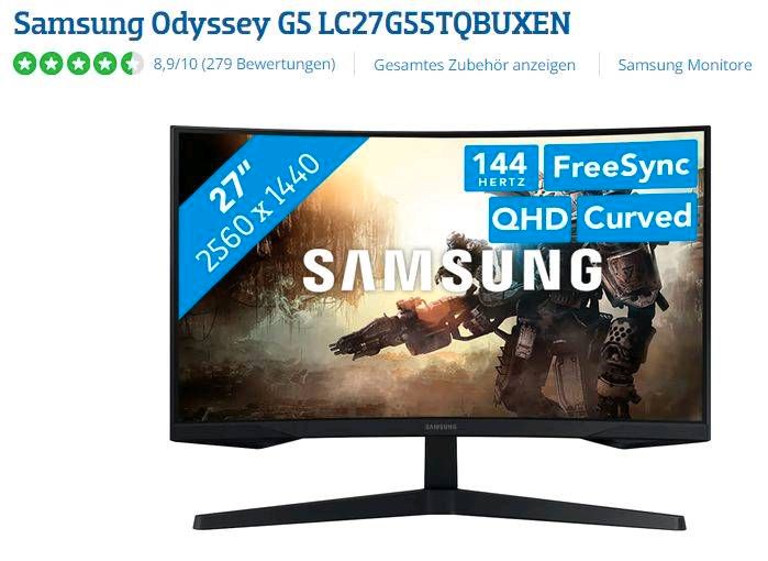 Samsung Odyssey G5 Gaming Monitor 144hz WQHD in Wuppertal