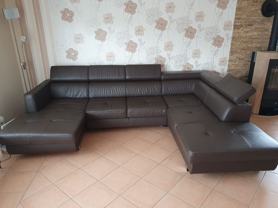 Couch, Wohnlandschaft Echtleder in Bühl