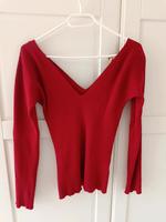 H&M Strickpullover mit V-Ausschnitt gerippt - rot M Nordrhein-Westfalen - Gelsenkirchen Vorschau