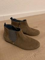 TAMARIS Leder Stiefelette, beige/blau, 40 Nordrhein-Westfalen - Spenge Vorschau