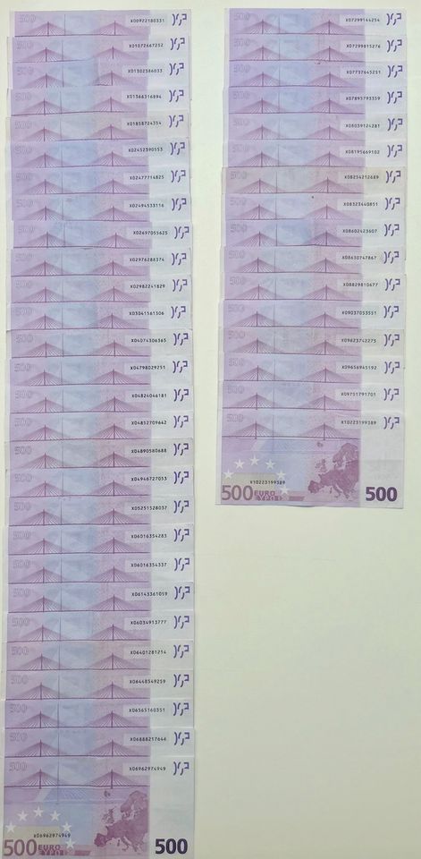500 Euro Schein / Scheine Banknoten / Geldscheine in Siegburg