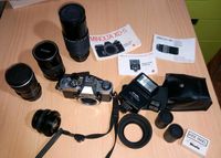 Minolta XD-5 + 5 Objektive (normal, 2x Tele, Zoom), Blitz, Filme Hessen - Haiger Vorschau