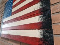 Holzbild Amerika Flagge / Stars and Stripes, ca. 80x60cm Nordrhein-Westfalen - Ratingen Vorschau