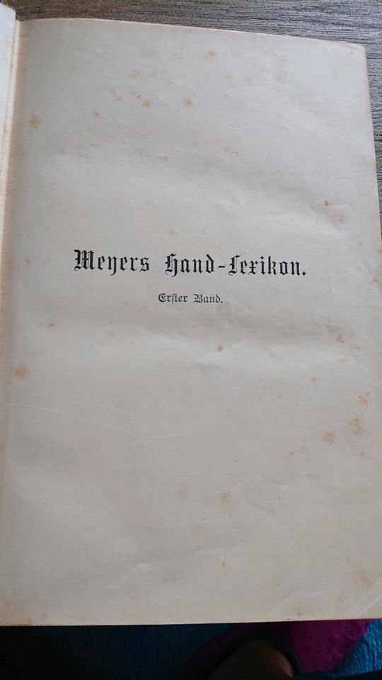 Meyers Hand - Lexikon 1888 erster Band von 1888 in Schopfheim