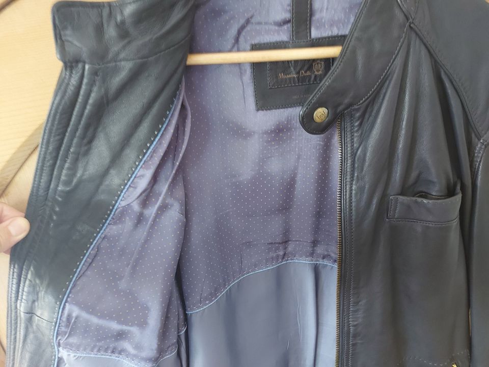 Lederjacke Herren Massimo Dutti anthrazit Größe 54 in Lindau