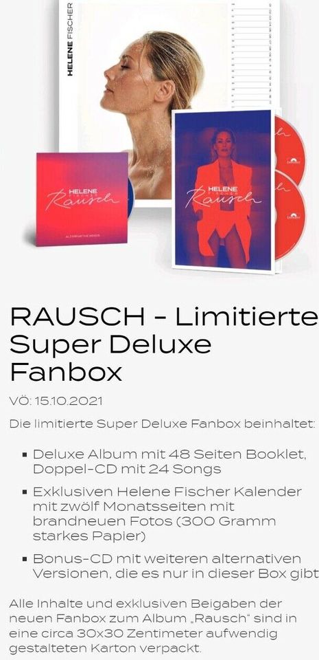 Helene Fischer Rausch Limitierte Fanbox in Bad Sooden-Allendorf